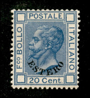 Uffici Postali All'Estero - Emissioni Generali - 1874 - 20 Cent Estero (5) - Gomma Originale - Discreta Centratura (4.50 - Other & Unclassified