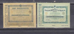 French Polynesia 2020 Historical Share Certificates Stamps 2v MNH - Unused Stamps