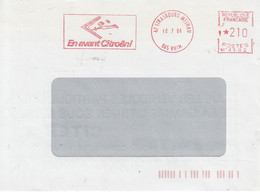 Env Affr Y&T EMA Obl STRASBOURG  MEINAU Du 18.7.1984 En Avant Citroen - Briefe U. Dokumente