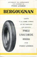 AUTOMOBILE-DOC-PUB-TARIF.PNEU UNICORDE POIDS LOURDS " BERGOUGNAN " CLERMONT FERRAND. - Non Classés