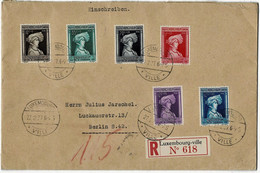 1936, Caritas, Kpl. Reko-Satz-Bf. , Prifix € 140.- , A6248 - Covers & Documents