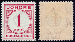 JOHORE 1938 1c Postage Due Sc#J1 Wmk.MSCA - MH @P803 - Johore