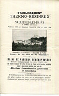 26.DROME.DIE.SALLIERES LES BAINS.ETABLISSEMENT THERMO-RESINEUX.TAILLOTTE PERE & FILS AINE. - Non Classés