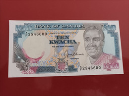 Billete De Zambia De 10 Kwacha, Año 1992, Uncirculated - Zambie