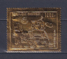 GABON 1969, Mi# 346, CV €26, Golden Foil, Space, MNH - Afrika