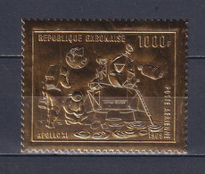 GABON 1969, Mi# 346, CV €26, Golden Foil, Space, MNH - Afrika