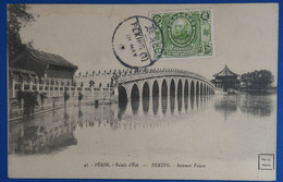 X10 CHINA BELLE CARTE 1913 PEKING+++SUMMER PALACE+++ AFFRANCHISSEMENT INTERESSANT - 1912-1949 Republik