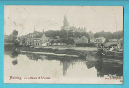 * Antoing (Hainaut - La Wallonie) * (Edit E. Lespinne) Le Chateau Et L'Escaut, Schelde, Quai, Bateau, Péniche, TOP - Antoing