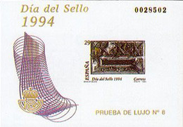 España Prueba De Lujo 031. Dia Del Sello. 1994 - Blocs & Hojas