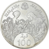 Monnaie, MALDIVE ISLANDS, 100 Rufiyaa, 1981, FDC, Argent, KM:64 - Maldives