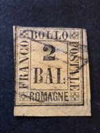 ITALY ROMAGNA  SG 4    2 Bajocchi Black On Buff FU  CV £250 - Romagne