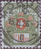 Heimat VD MORGES 1926-1115 Vollstempel Auf 10 Rp. Portofreiheit GR#121 "Infirmie De Morges" Auflage 800 10Rp. Marken - Franchise