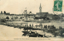 Chalonnes * Lancement D'un Pont De Bateaux Sur La Loire , Par Le 6ème Génie * Régiment Militaire - Chalonnes Sur Loire