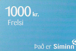 Iceland - Siminn -  Blue 1000kr (01.01.2013) - Islandia