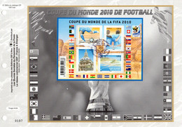 ⚽ " COUPE DU MONDE DE FOOTBALL EN AFRIQUE DU SUD " Sur Feuillet CEF 1°Jour Sur Soie  De 2010. N° YT F4481. FDC - 2010 – África Del Sur