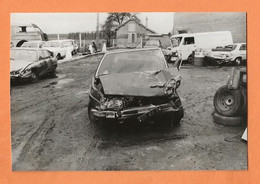PHOTO ORIGINALE - ACCIDENT DE VOITURE A IDENTIFIER - PEUGEOT 504 - CITROEN CX - Automobili