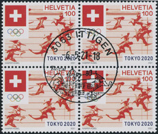 Suisse - 2021 - Olympia - Viererblock - Ersttag Stempel ET - Used Stamps