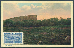 1925 Iceland Fra Asbyrgi B.C.C. Danielsson Postcard, 35 Aur View - Copenhagen Denmark - Covers & Documents