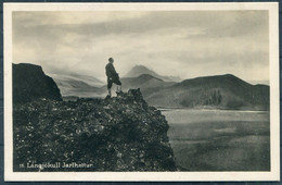 1929 Iceland 20 Aur View, Langjökull Jarlhettur Postcard Reykjavik - London England - Briefe U. Dokumente