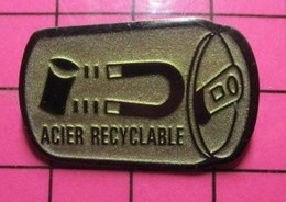 411f Pin's Pins / Beau Et Rare / THEME : BOISSONS / CANETTE EN ACIER RECYCLABLE - Boissons