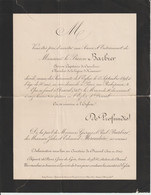 AB427 Avis De Décès De Paul Raoul, 3ème Baron Barbier 1891 - Historische Dokumente