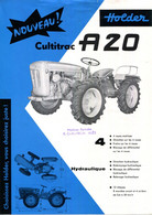 DOCUMENTATION POUR TRACTEUR HOLDER CULTITRAC ARTICULE A.20.L.BARRA IMPORTATEURS.VERSAILLES. - Non Classés