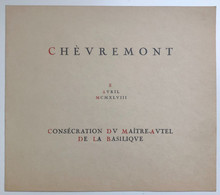 België, 1948, Speciale Uitgifte 'Inwijding Hoofdaltaar Basiliek Chèvremont', ZELDZAAM - Cartas Commemorativas