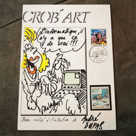 RARE ! ⭐ France FDC Encart LUXE Crob'Art Salon B.D. Bande Dessinée 1993 P.T.T Cern 1er Jour - Collection Timbre Poste ⭐ - 1990-1999