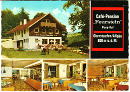 Oberstaufen Allgäu 1977 Privatkarte " FEURSTEIN Cafe Pension Pony.Hof " - Oberstaufen