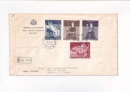 Registered Envelope With Letter - Justitia - San Marino To Anderlecht Bruxelles - 1969 - Cartas & Documentos