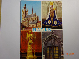 1979 Halle De Basiliek Basilika - 4 Foto's Op Kaart - Kaart Naar Kruibeke - Zie Scan Voor Zegels En Eventuele Slogan Ste - Halle