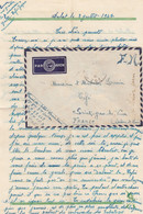 LETTRE. FM. 5 JUIL 1947. TOE. SP 59.649. BPM 402B. CORRESPONDANCE D'UN SOLDAT EN CONVALESCENCE A DALAT - Guerra De Indochina/Vietnam