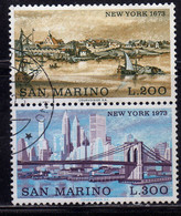 REPUBBLICA DI SAN MARINO 1973 NEW YORK  BLOCCO BLOCK SERIE COMPLETA COMPLETE SET USATA USED OBLITERE' - Oblitérés