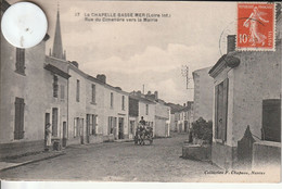 44 - Carte Postale Ancienne De La Chapelle Basse Mer Rue Du Cimetière Vers La Mairie - La Chapelle Basse-Mer