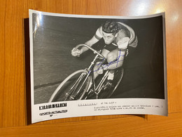 Photo Originale 24*18cms ( Miroir Sprint ) - Jacques ANQUETIL Au Vel D’hiv -DÉDICACÉE - Cycling