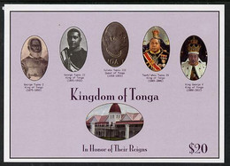 Tonga 2013 Kings & Queens Of Tonga Impef $20 M/sheet U/M - Tonga (1970-...)