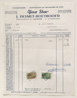 Factuur Schoenen Desmet-Houthoofd Izegem 1960 - Kleidung & Textil