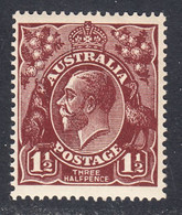 Australia 1924 Mint Mounted, Wmk 5, Deep Red-brown, Sc# ,SG 59 - Ongebruikt