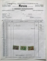 Factuur Schoenen Mareno Desmet-Houthoofd Izegem 1965 - Textilos & Vestidos