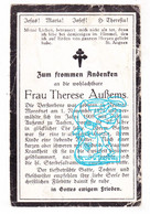 DP Therese Außems Aussems ° Neutral-Moresnet Kelmis (La Calamine) 1871 † Ca 1932 X Johann Aussems - Andachtsbilder