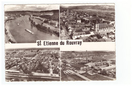 76 Saint Etienne Du Rouvray En Avion Au Dessus Quartier De L' Eglise Bords De Seine Gare Papeteries CPSM GF Cachet 1960 - Saint Etienne Du Rouvray