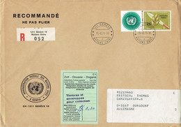 UN Genf - Umschlag Echt Gelaufen / Cover Used (f1833) - Cartas & Documentos