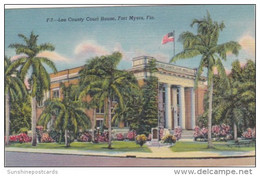 Florida Fort Myers Lee County Court House Curteich - Fort Myers