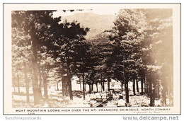 Moat Mountain Looms High Aver Mount Cranmore Skimobile North Conway New Hampshire Real Photo - White Mountains