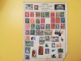 PAGINA PAGE ALBUM CANADA  1935 ATTACCATI PAGE WITH STAMPS COLLEZIONI LOTTO LOT LOTS - Collezioni