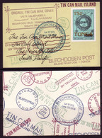 Tonga 1982 Specimen Self-adhesive S/S Showing Tin Can Mail Cover With Tin Can Cachets On Backing Paper - Tonga (1970-...)