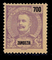 ! ! Zambezia - 1898 King Carlos 700 R - Af. 28 - MH - Zambèze