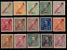! ! Zambezia - 1911 D. Carlos (Complete Set) - Af. 55 To 69 - MH - Zambeze