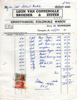 Factuur Van Coppenolle Ouwegem 1951 - Alimentare