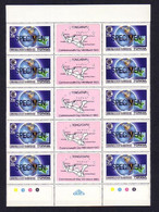 Tonga 1983 Specimen Block Of 15 Showing Globe And Main Tongan Island Map - Géographie